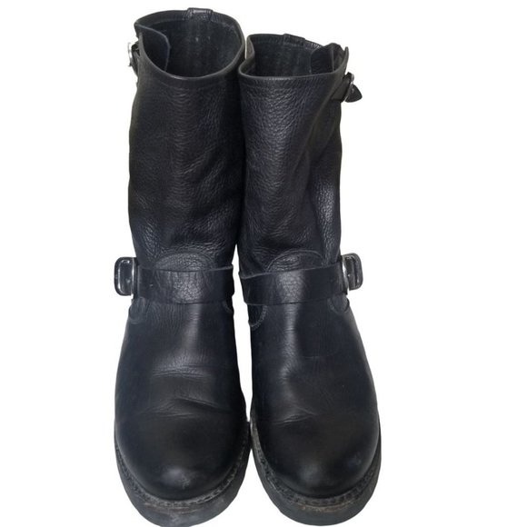 Frye Womens 10B Black Leather Slouchy Veronica Sho - Picture 3 of 10